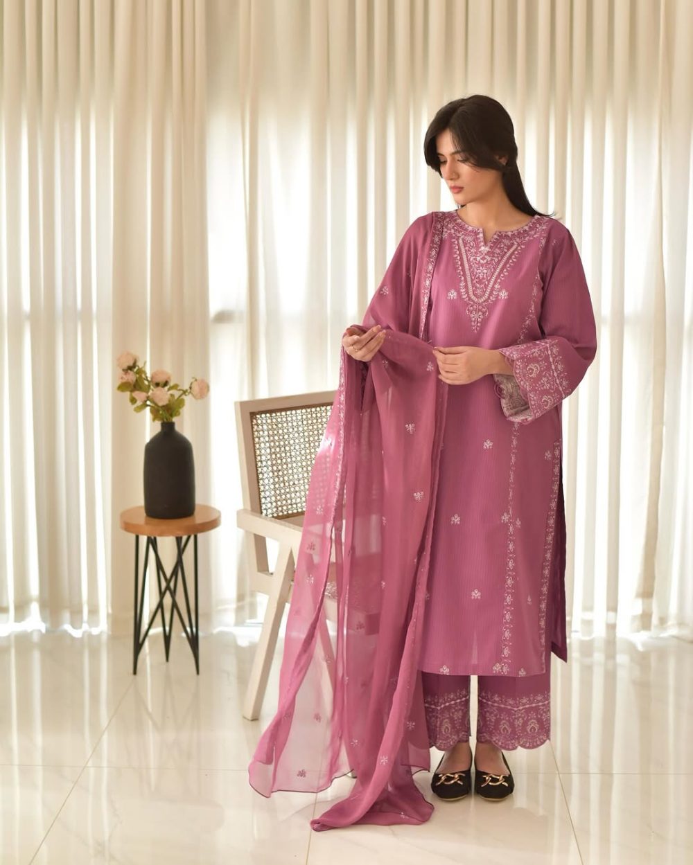 Classy Embroidery Three Piece Collection