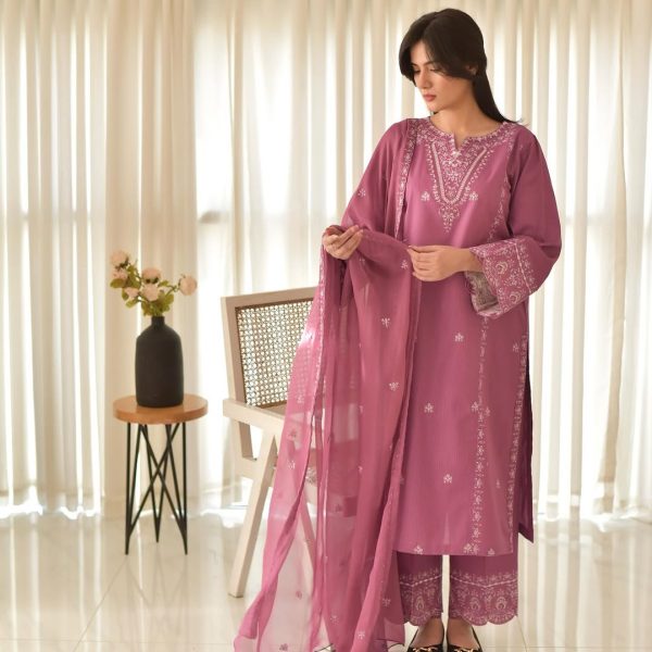 Classy Embroidery Three Piece Collection - XL